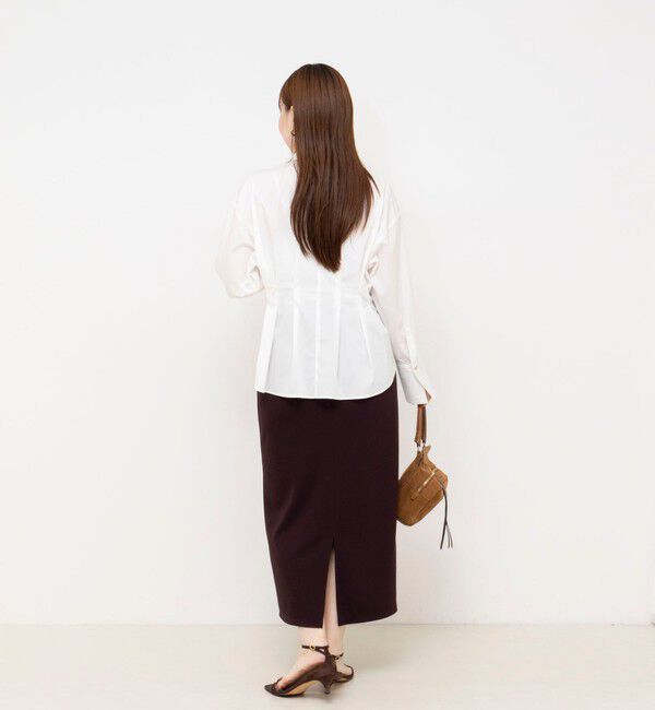 NOLLEY'S sophi「【一部WEB限定カラー】ウォッシャブルウエストタックストレッチシャツ」|シャツ・ブラウス|