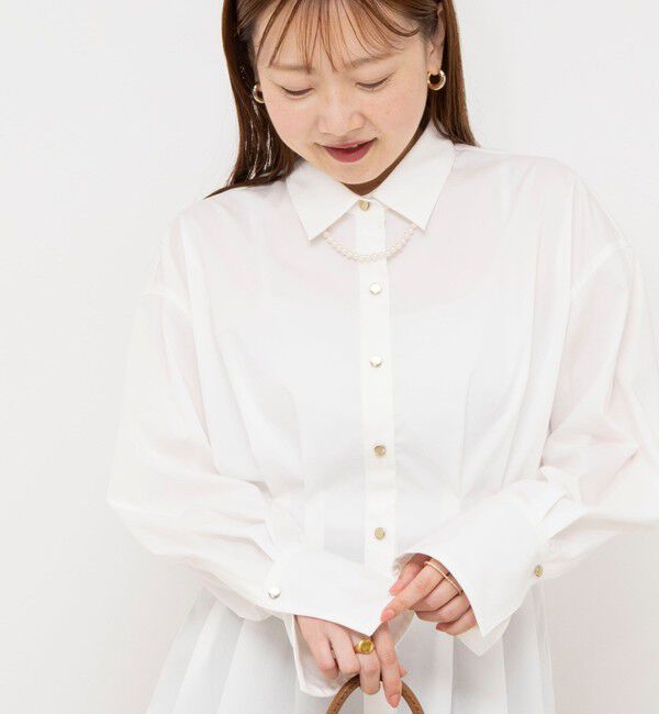 NOLLEY'S sophi「【一部WEB限定カラー】ウォッシャブルウエストタックストレッチシャツ」|シャツ・ブラウス|