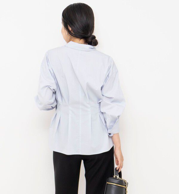 NOLLEY'S sophi「【一部WEB限定カラー】ウォッシャブルウエストタックストレッチシャツ」|シャツ・ブラウス|