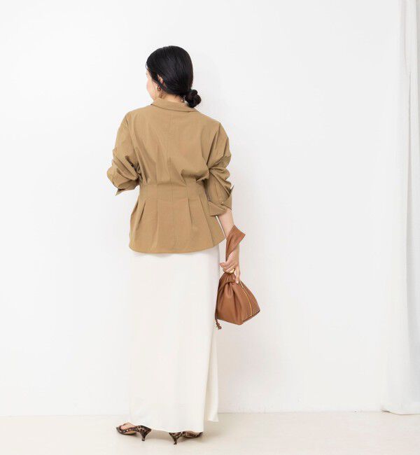 NOLLEY'S sophi「【一部WEB限定カラー】ウォッシャブルウエストタックストレッチシャツ」|シャツ・ブラウス|