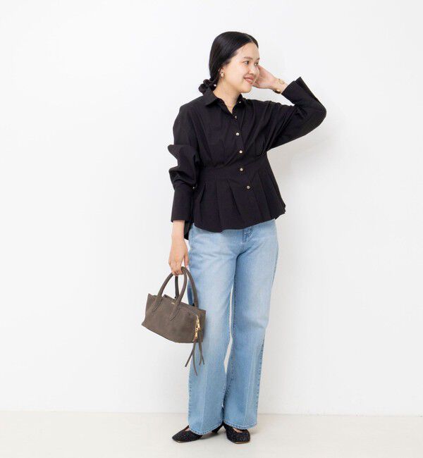 NOLLEY'S sophi「【一部WEB限定カラー】ウォッシャブルウエストタックストレッチシャツ」|シャツ・ブラウス|