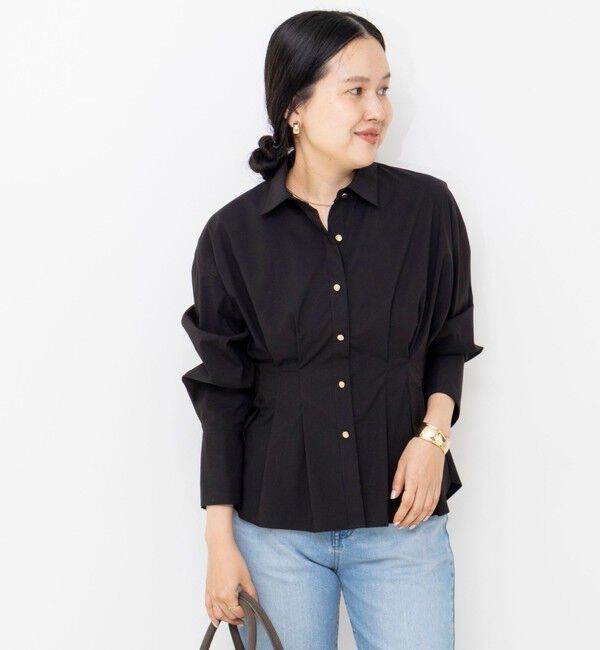 NOLLEY'S sophi「【一部WEB限定カラー】ウォッシャブルウエストタックストレッチシャツ」|シャツ・ブラウス|