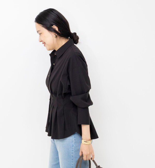 NOLLEY'S sophi「【一部WEB限定カラー】ウォッシャブルウエストタックストレッチシャツ」|シャツ・ブラウス|