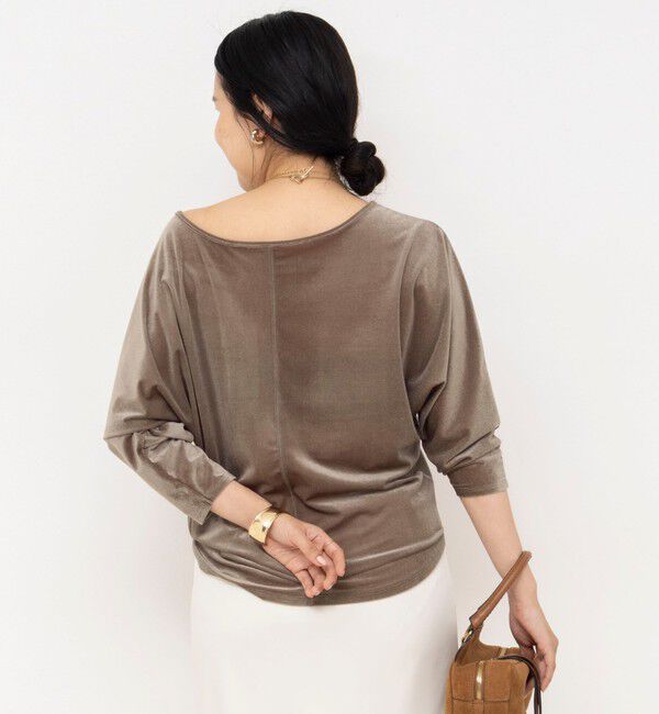 NOLLEY'S sophi「【BECシリーズ】ウォッシャブルベロアドルマン2WAYプルオーバー」|Tシャツ・カットソー|