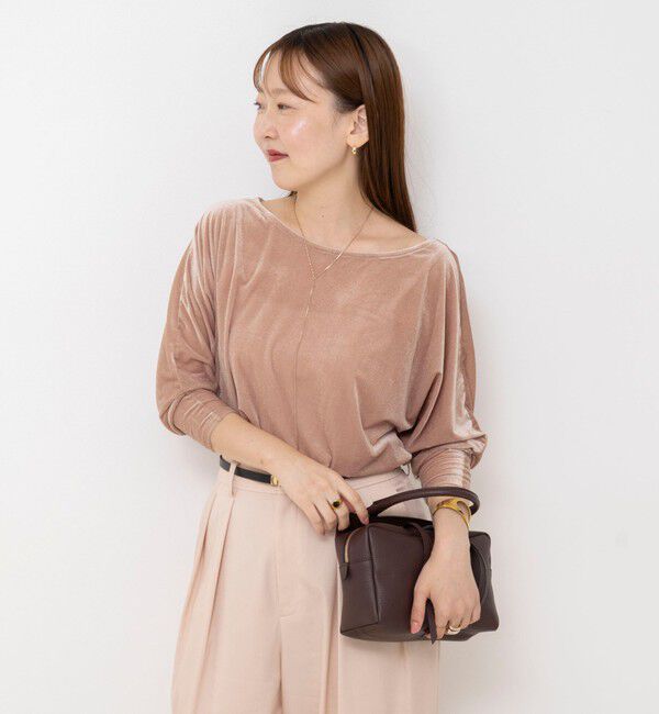 NOLLEY'S sophi「【BECシリーズ】ウォッシャブルベロアドルマン2WAYプルオーバー」|Tシャツ・カットソー|