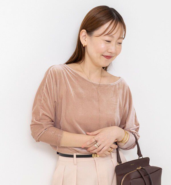 NOLLEY'S sophi「【BECシリーズ】ウォッシャブルベロアドルマン2WAYプルオーバー」|Tシャツ・カットソー|