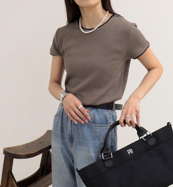fredy emue「リンガー配色Tシャツ」|Tシャツ・カットソー|