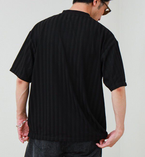 GLOSTER「シアージャガード ヘンリーネックTシャツ」|Tシャツ・カットソー|