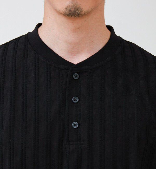 GLOSTER「シアージャガード ヘンリーネックTシャツ」|Tシャツ・カットソー|