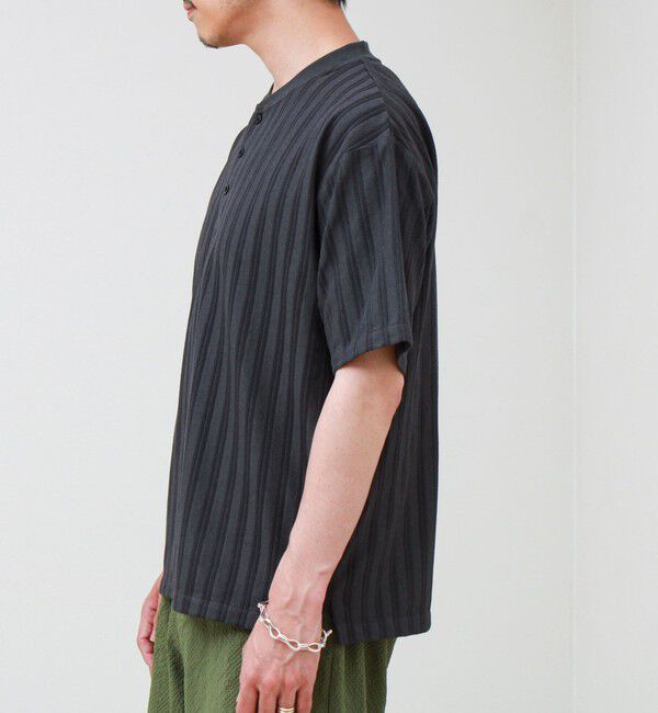 GLOSTER「シアージャガード ヘンリーネックTシャツ」|Tシャツ・カットソー|