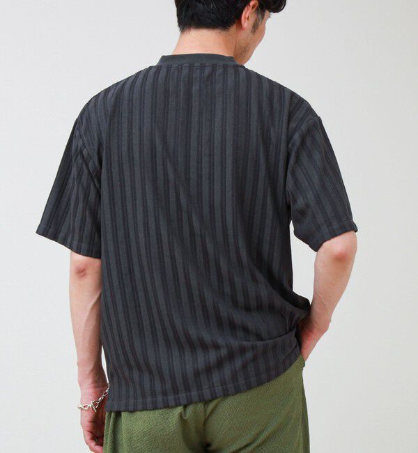 GLOSTER「シアージャガード ヘンリーネックTシャツ」|Tシャツ・カットソー|
