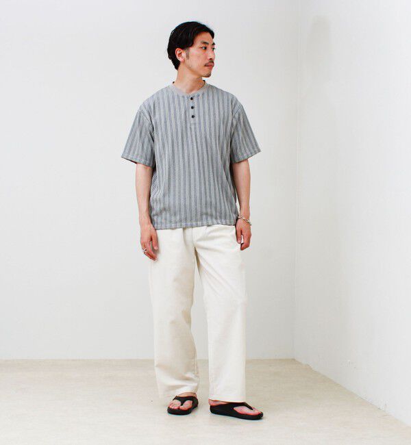GLOSTER「シアージャガード ヘンリーネックTシャツ」|Tシャツ・カットソー|