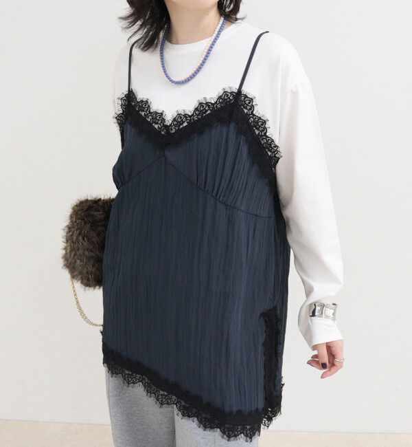 fredy emue「レースキャミコンビロンＴシャツ」|Tシャツ・カットソー|