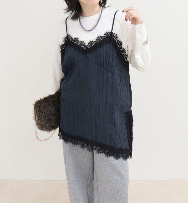 fredy emue「レースキャミコンビロンＴシャツ」|Tシャツ・カットソー|