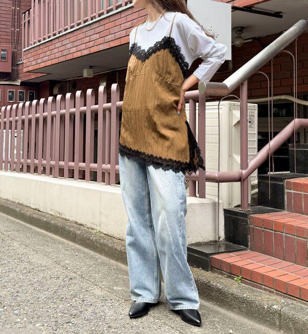 fredy emue「レースキャミコンビロンＴシャツ」|Tシャツ・カットソー|