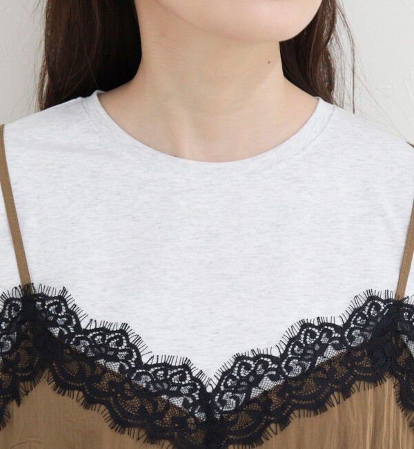 fredy emue「レースキャミコンビロンＴシャツ」|Tシャツ・カットソー|