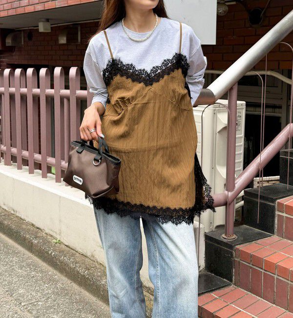 fredy emue「レースキャミコンビロンＴシャツ」|Tシャツ・カットソー|