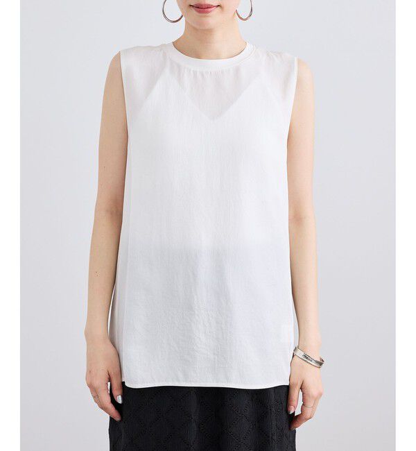 SALON adam et rope'「ブライトツイルタンクトップ / セットアップ対応・ドライタッチ」|Tシャツ・カットソー|