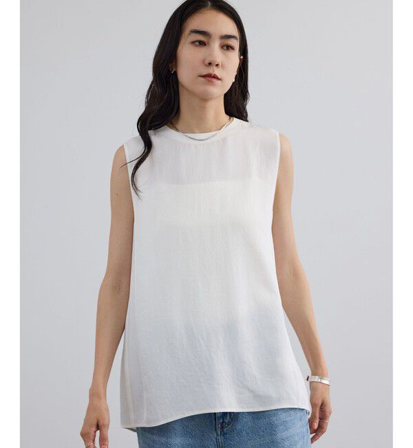 SALON adam et rope'「ブライトツイルタンクトップ / セットアップ対応・ドライタッチ」|Tシャツ・カットソー|