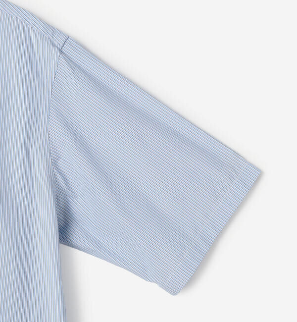  「Gymphlex | コットンブロード ショート ボタンダウン半袖シャツ STRIPE WOMEN」|シャツ・ブラウス|