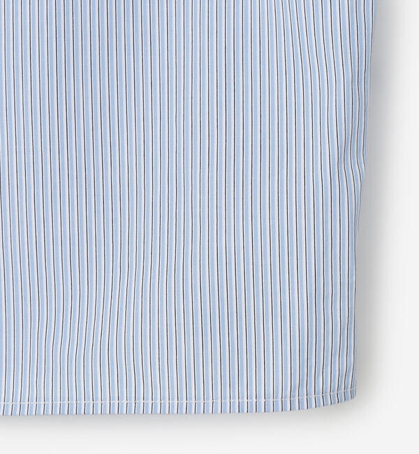  「Gymphlex | コットンブロード ショート ボタンダウン半袖シャツ STRIPE WOMEN」|シャツ・ブラウス|