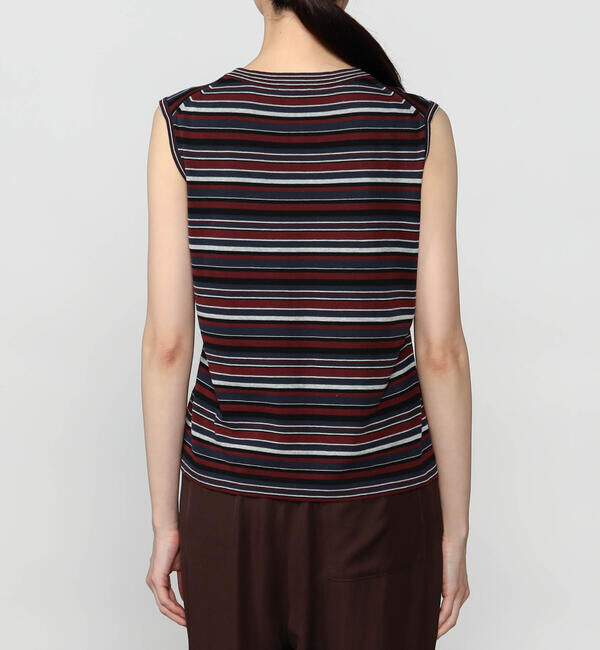  「RYE TENDER |〈別注〉ボーダー ノースリーブニット WOMEN」|ニット・セーター|