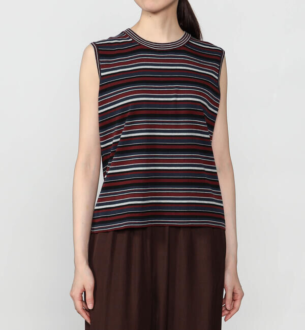  「RYE TENDER |〈別注〉ボーダー ノースリーブニット WOMEN」|ニット・セーター|