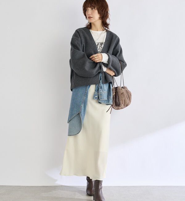  「【2サイズ展開】キュプラ混バイアススカート」|スカート|