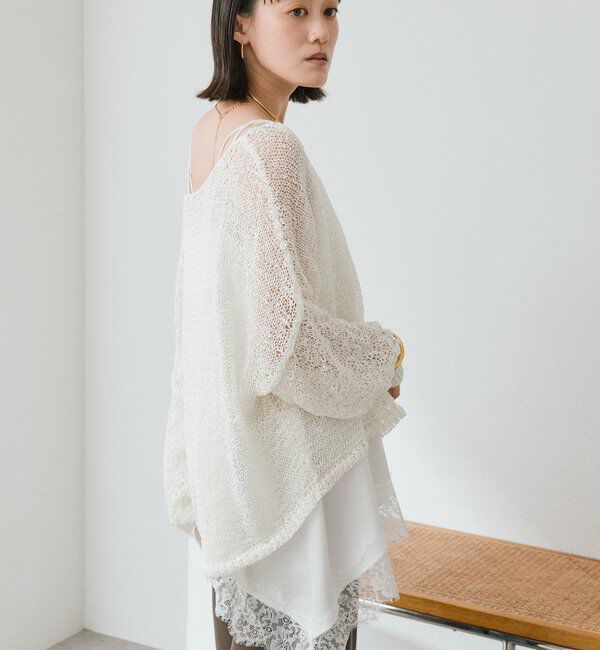  「【5色展開】テープヤーンボートネックニット」|ニット・セーター|