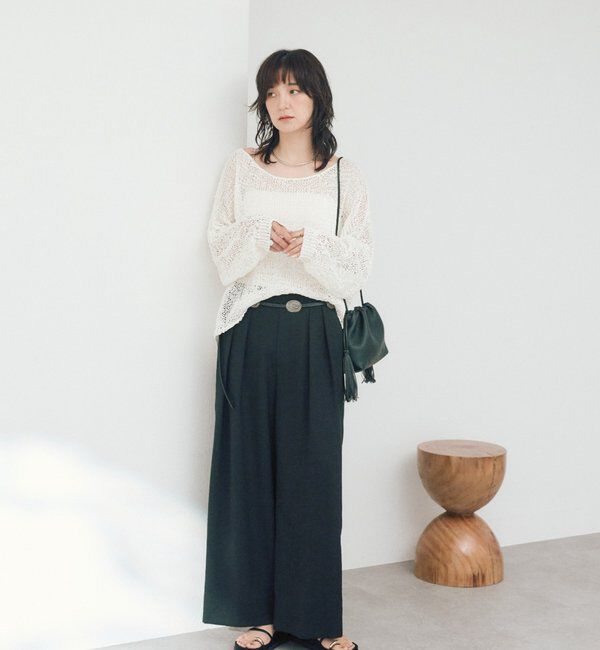  「【5色展開】テープヤーンボートネックニット」|ニット・セーター|