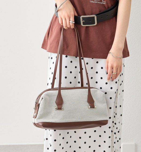  「WハンドルワイドボストンコンビBAG」|トートバッグ|