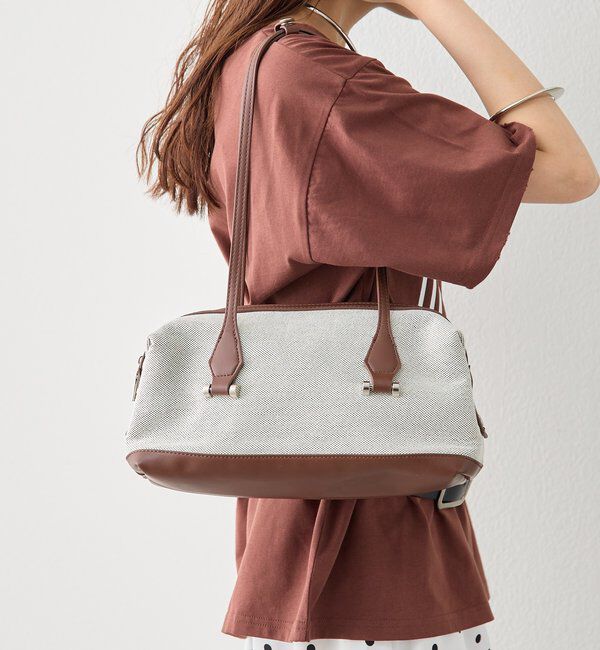  「WハンドルワイドボストンコンビBAG」|トートバッグ|