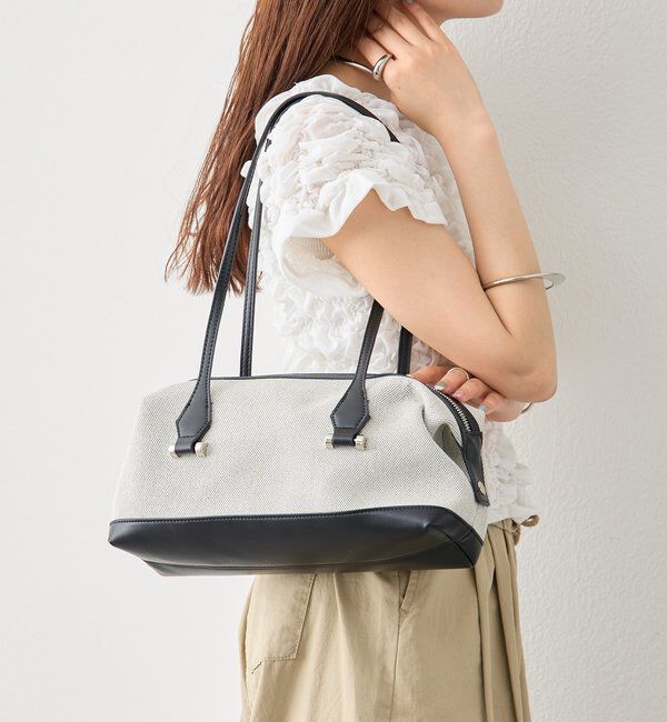  「WハンドルワイドボストンコンビBAG」|トートバッグ|