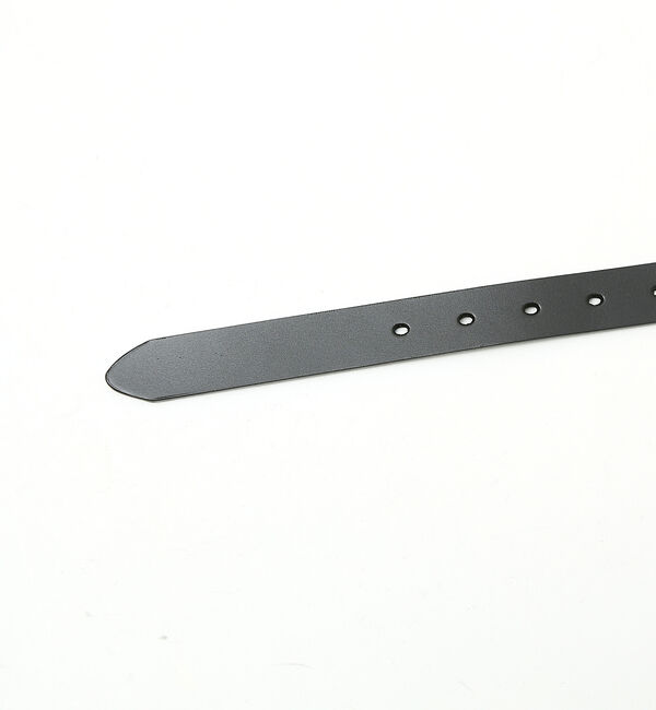 ABAHOUSE「OILED LEATHER BLACK NARROW BELT」|ベルト|