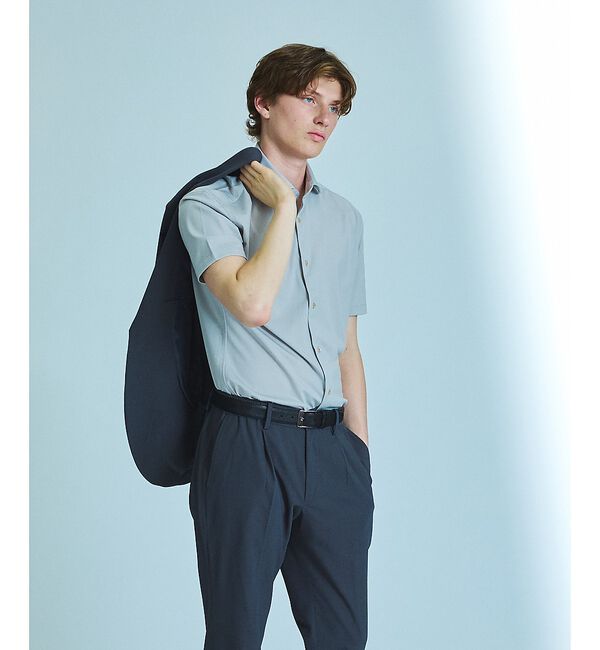 ABAHOUSE「【接触冷感】アイスピケ ストレッチ 半袖シャツ / FLEX SHIRTS」|シャツ・ブラウス|