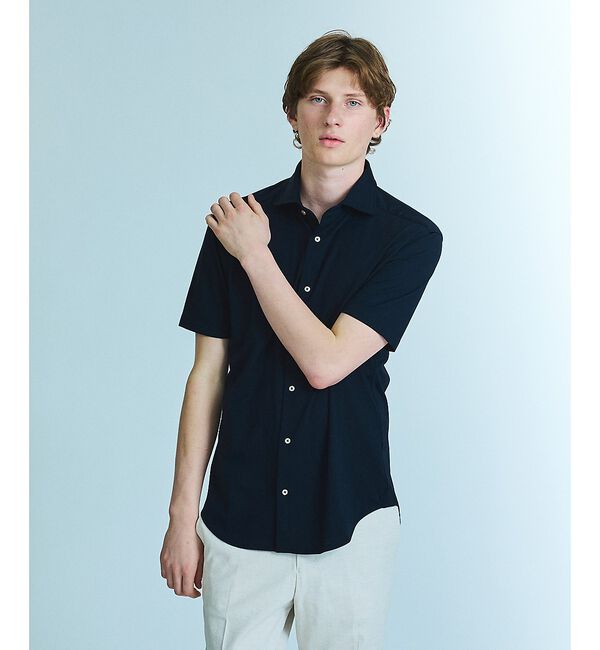 ABAHOUSE「【接触冷感】アイスピケ ストレッチ 半袖シャツ / FLEX SHIRTS」|シャツ・ブラウス|