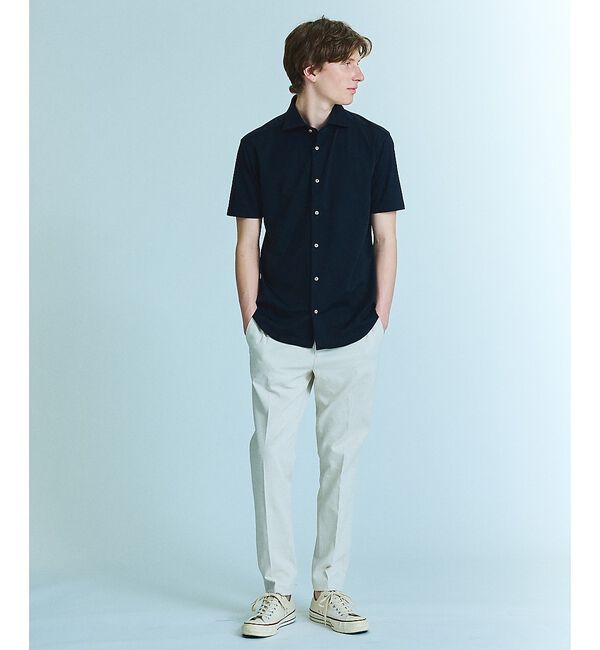 ABAHOUSE「【接触冷感】アイスピケ ストレッチ 半袖シャツ / FLEX SHIRTS」|シャツ・ブラウス|