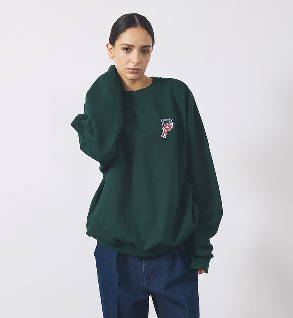 ABAHOUSE「【POLER/ポーラー】BIG LOGO CREW/ビッグロゴ クルーネックスウ」|スウェット・ジャージ|グリーン