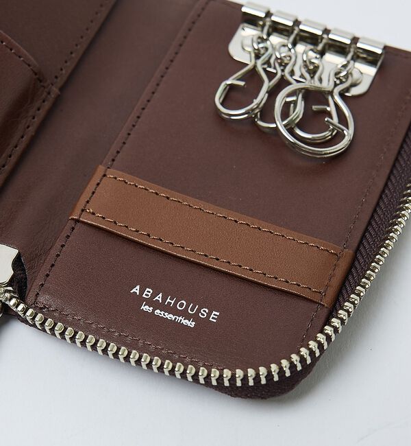 ABAHOUSE「【ABAHOUSE　les essentiels】定番キーケース / スマートキ」|キーケース|ブラウン