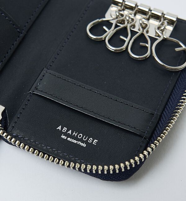 ABAHOUSE「【ABAHOUSE　les essentiels】定番キーケース / スマートキ」|キーケース|ネイビー