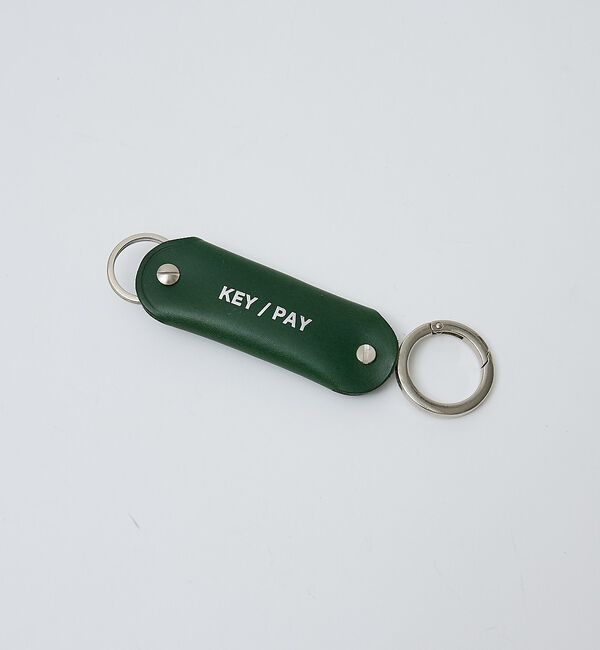 ABAHOUSE「【1/2HALF / ハーフ】 KEY/PAY イタリアンレザーキーホルダー/」|財布|グリーン