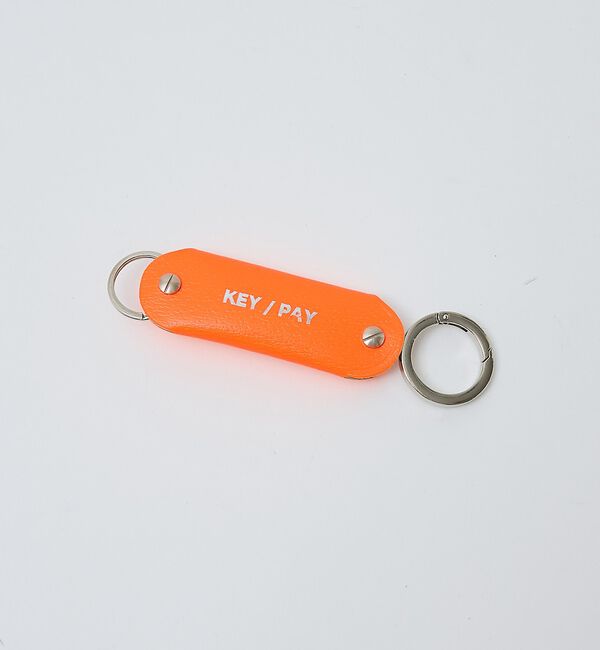ABAHOUSE「【1/2HALF / ハーフ】 KEY/PAY レザーキーホルダー/ ネオンキー」|キーケース|オレンジ