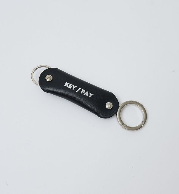 ABAHOUSE「【1/2HALF / ハーフ】 KEY/PAY 撥水加工 / レザーキーホルダー」|キーケース|ブラック