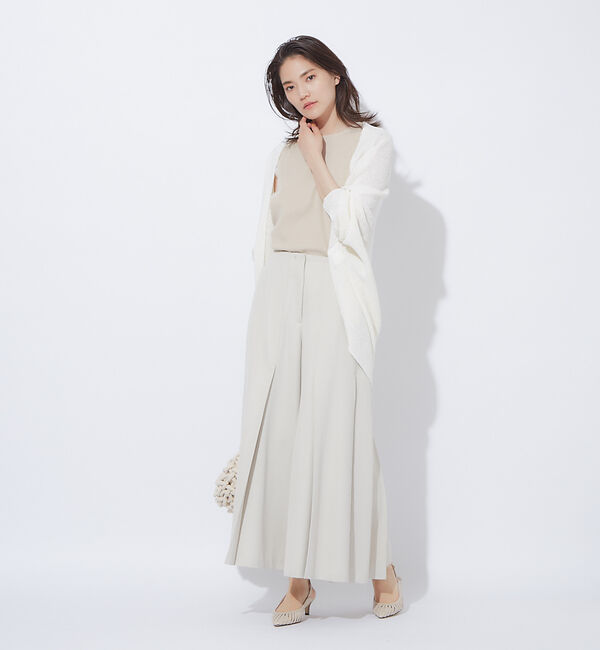 qualite「タックワイドフレアパンツ」|その他|