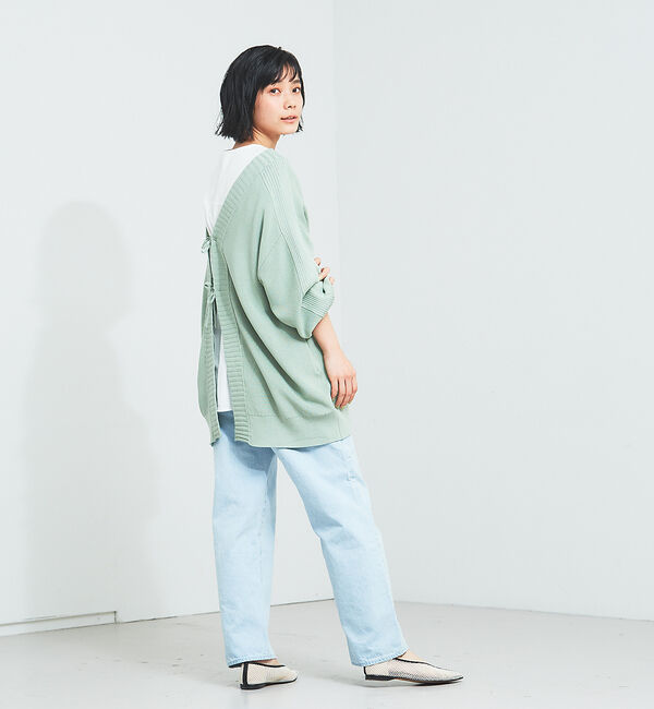 qualite「【WEB・一部店舗限定】片畔2WAYニットプルオーバー」|カーディガン|