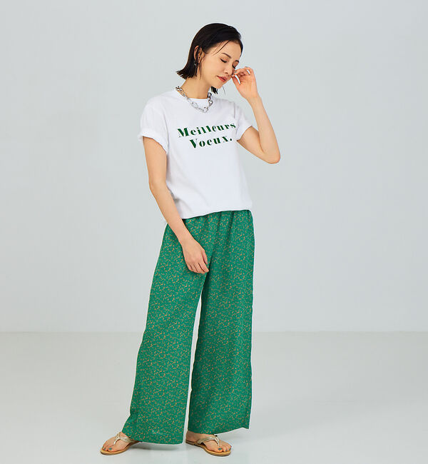 qualite「【WEB・一部店舗限定】リーフプリントイージーパンツ」|その他|