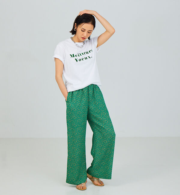 qualite「【WEB・一部店舗限定】リーフプリントイージーパンツ」|その他|