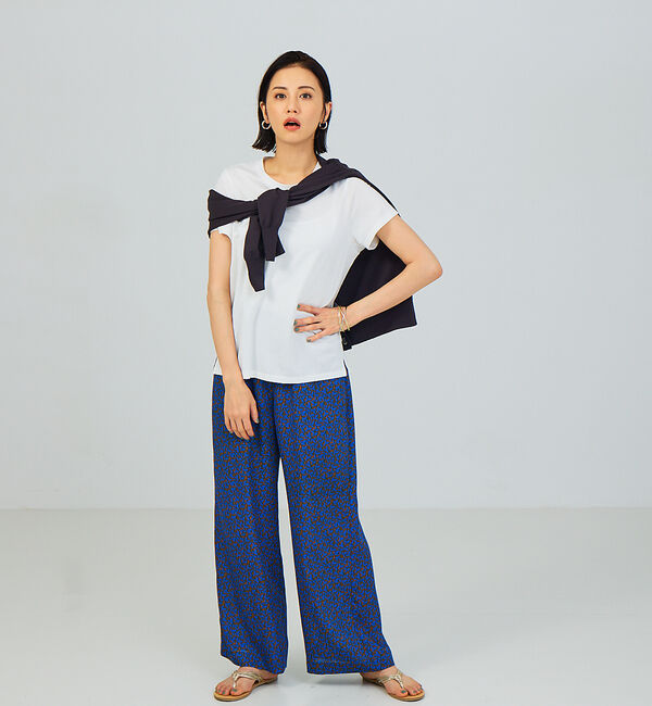 qualite「【WEB・一部店舗限定】リーフプリントイージーパンツ」|その他|