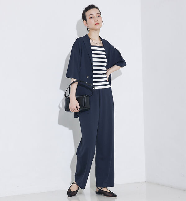 qualite「【セットアップ対応】接触冷感/レーヨンストレッチニットパンツ」|その他|