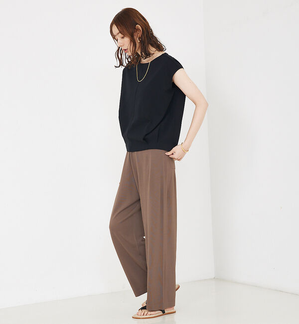 qualite「【セットアップ対応】接触冷感/レーヨンストレッチニットパンツ」|その他|